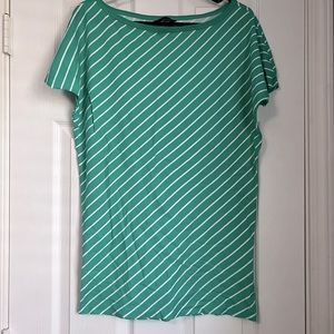Striped drop shoulder top Small‎
